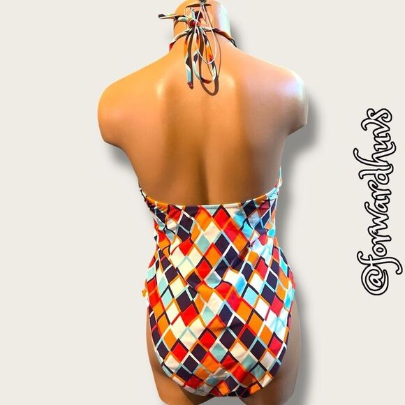 Cupshe Geometric Print One-Piece Swimsuit – Size Large - Picture 5 of 12